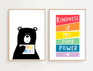 Free Hugs Print, Set of 2 Prints