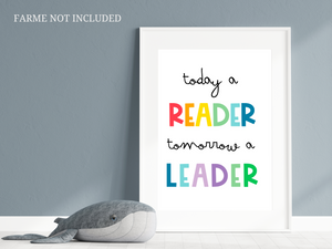 Today a Reader Tomorrow a Leader, Set Of 2 Prints