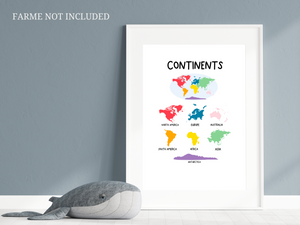 Continents Print