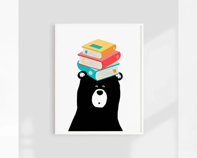 Just one more page! Prints for Little Book worms -Set of 2