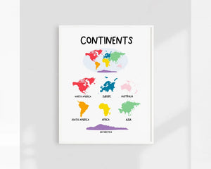 Continents Print