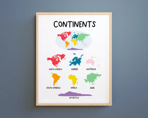 Continents Print