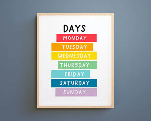 Days of the Week Print