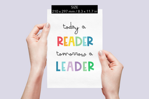 Today a Reader Tomorrow a Leader, Set Of 2 Prints